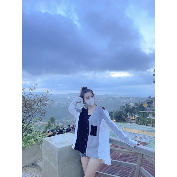 SƠ MI DỆT KIM CỔ V ULZZANG