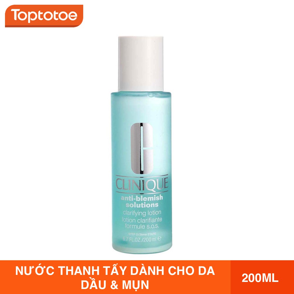 Nước Thanh Tẩy Clinique Anti-Blemish Solutions Clarifying Lotion 200ml