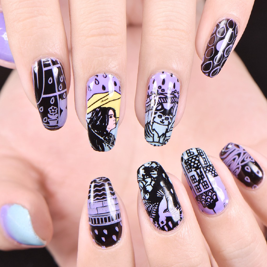 [Hàng mới về] Tấm in hình trang trí móng tay xinh xắn