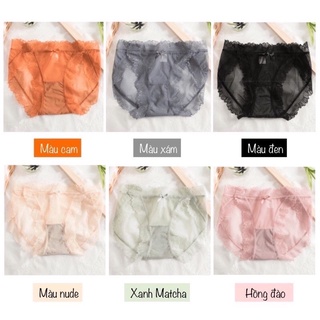 [Được chọn màu] Quần lót ren lưới siêu MS263