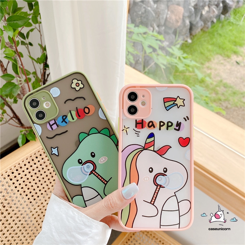 Ốp điện thoại nhám chống sốc hình khủng long cho iPhone 11 iPhone 8plus 7plus 6 6s Plus 7 8 XR XS MAX 11Pro Max SE 2020 | BigBuy360 - bigbuy360.vn