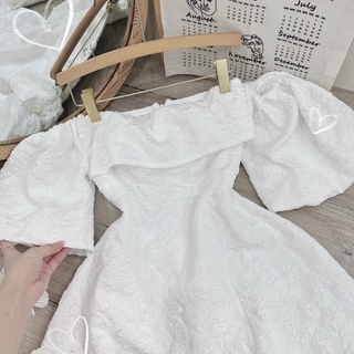 (HÀNG SẴN- HỎA TỐC)ĐẦM GẤM CÚP NGỰC TAY PHỒNG