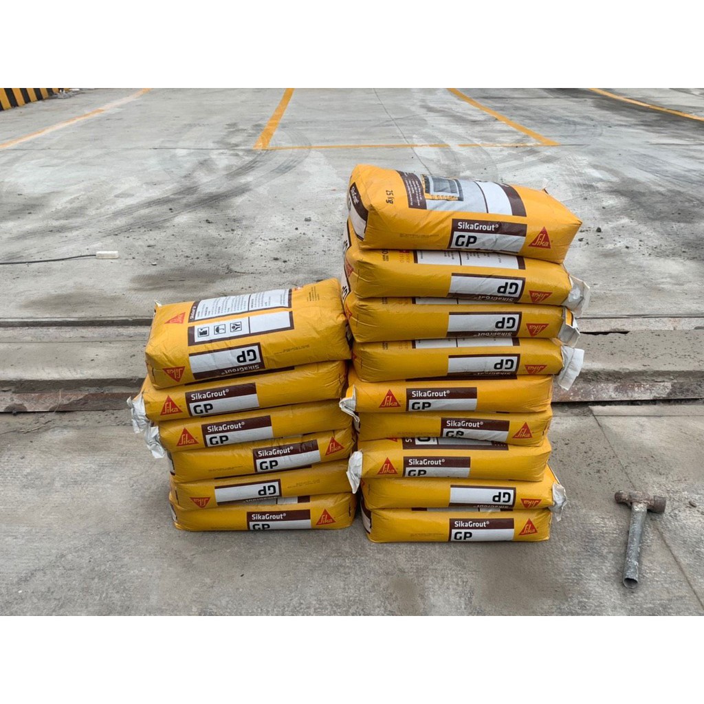 Sika Grout Gp - Vữa tự chảy không co ngót max 450. đổ cổ ống, hộp kỹ thuật, đế móng cột.