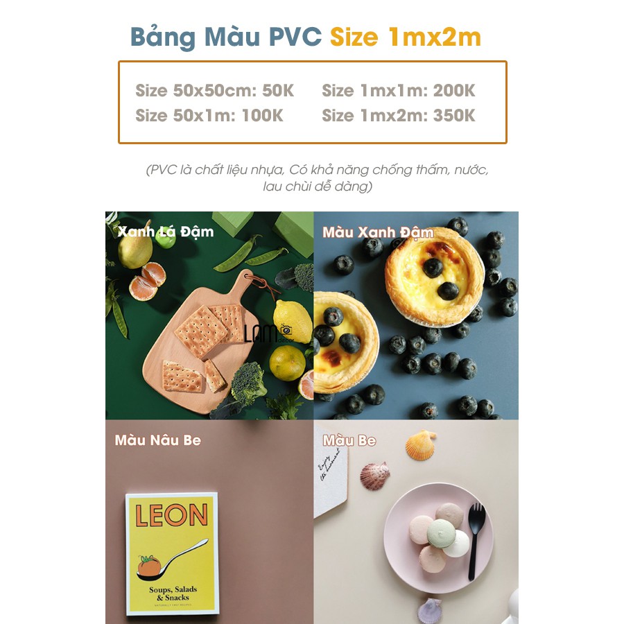 Phông nền PVC nhiều màu chụp ảnh sản phẩm  (size 1m2x2m)