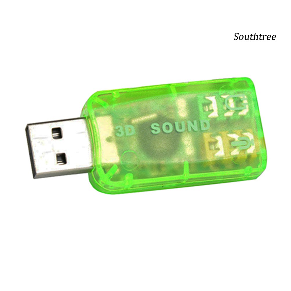 Card Chuyển Đổi Âm Thanh 5.1 Kênh Usb Sang 3.5mm Cho Pc 3d