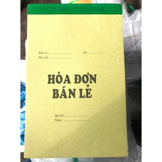 10 cuốn Hoá đơn bán lẻ 2 liên