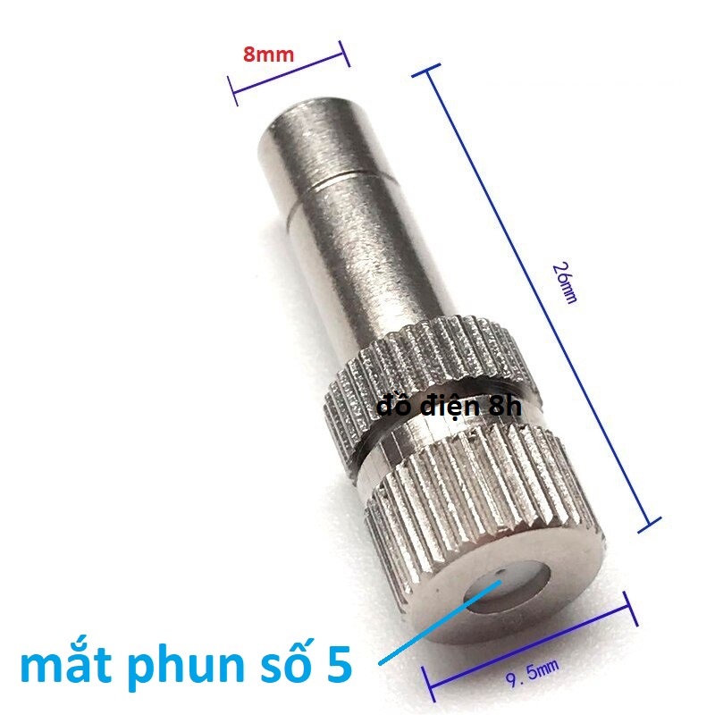 Béc phun sương inox số 2-3-5-6-7-8 tưới lan/rau/ hoa ( mắt phun inox)