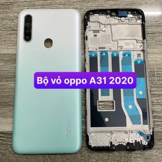bộ vỏ oppo A31 2020,kèm khay sim,phím,kính cam lắp sẵn