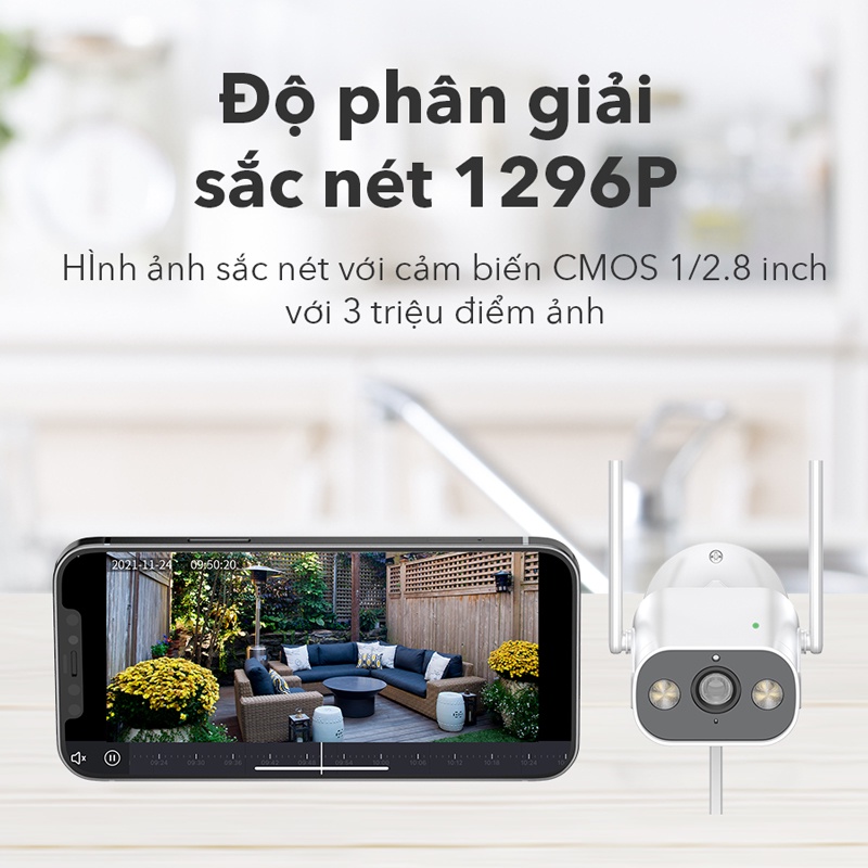 Camera Thông Minh ACOME APC31 Ngoài Trời Chất Lượng Full HD Sắc Nét Đàm Thoại 2 Chiều BẢo Hành 12 Tháng