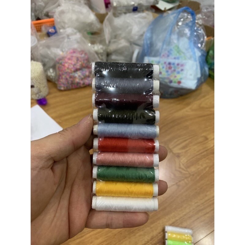 Sét 10 cuộn chỉ màu