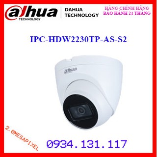 Camera IP Dome hồng ngoại 2.0 Megapixel DAHUA IPC-HDW2230TP-AS-S2