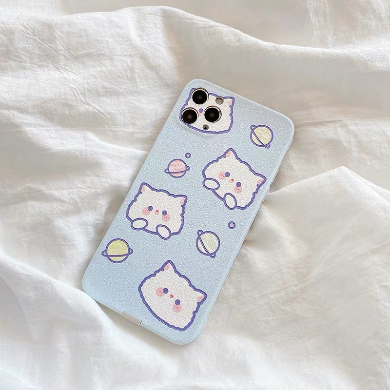 Ốp Onion cute cat vân da dẻo mịn Hàn Quốc dành cho iPhone 11 Pro Max 7 8 Plus X XsMax XR