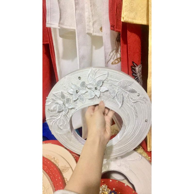 Khăn xếp có ren đủ màu 30 vòng