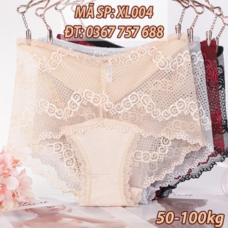 Quần lót ren nữ 90kg size lớn quần lót su thun lạnh XL004