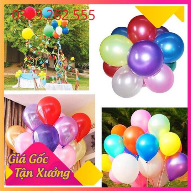 (Sale Khủng)  Set 100 quả Bóng bay nhũ hàng dầy đẹp 30cm trang trí sinh nhật , đám cưới