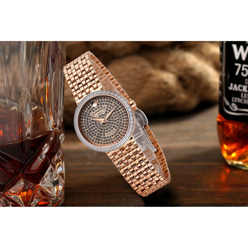 Đồng hồ nữ mặt kính sapphire Sunrise 9807AA SL9807