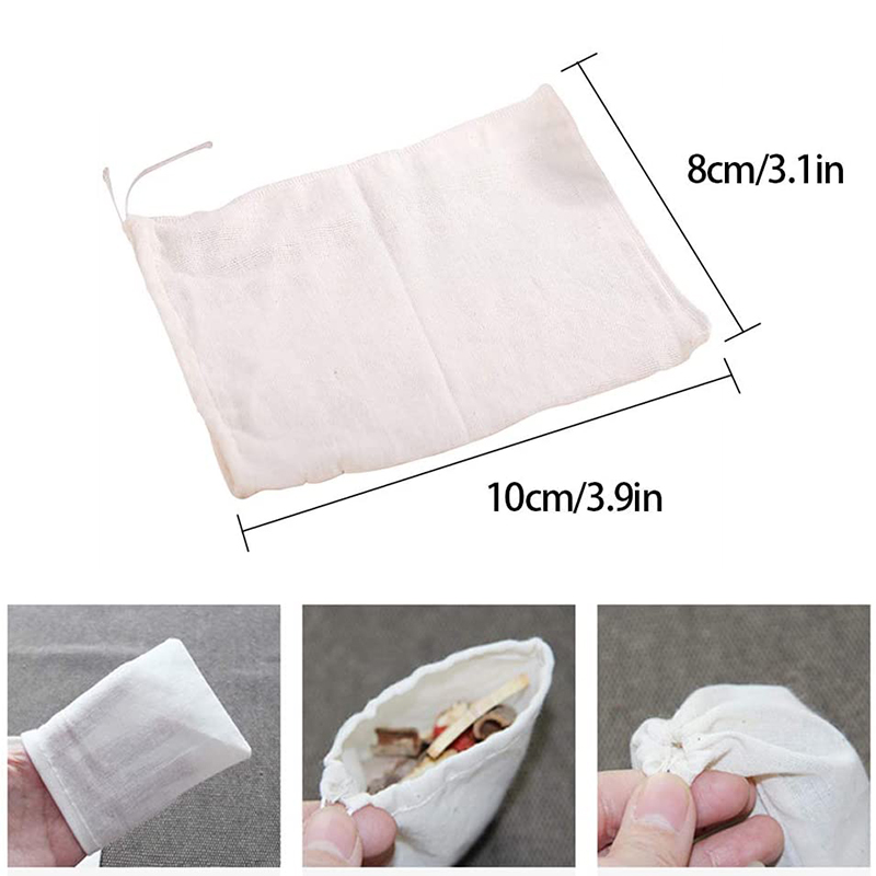 Bộ 10 Túi Lưới Dây Rút Đựng Gia Vị 8x10cm