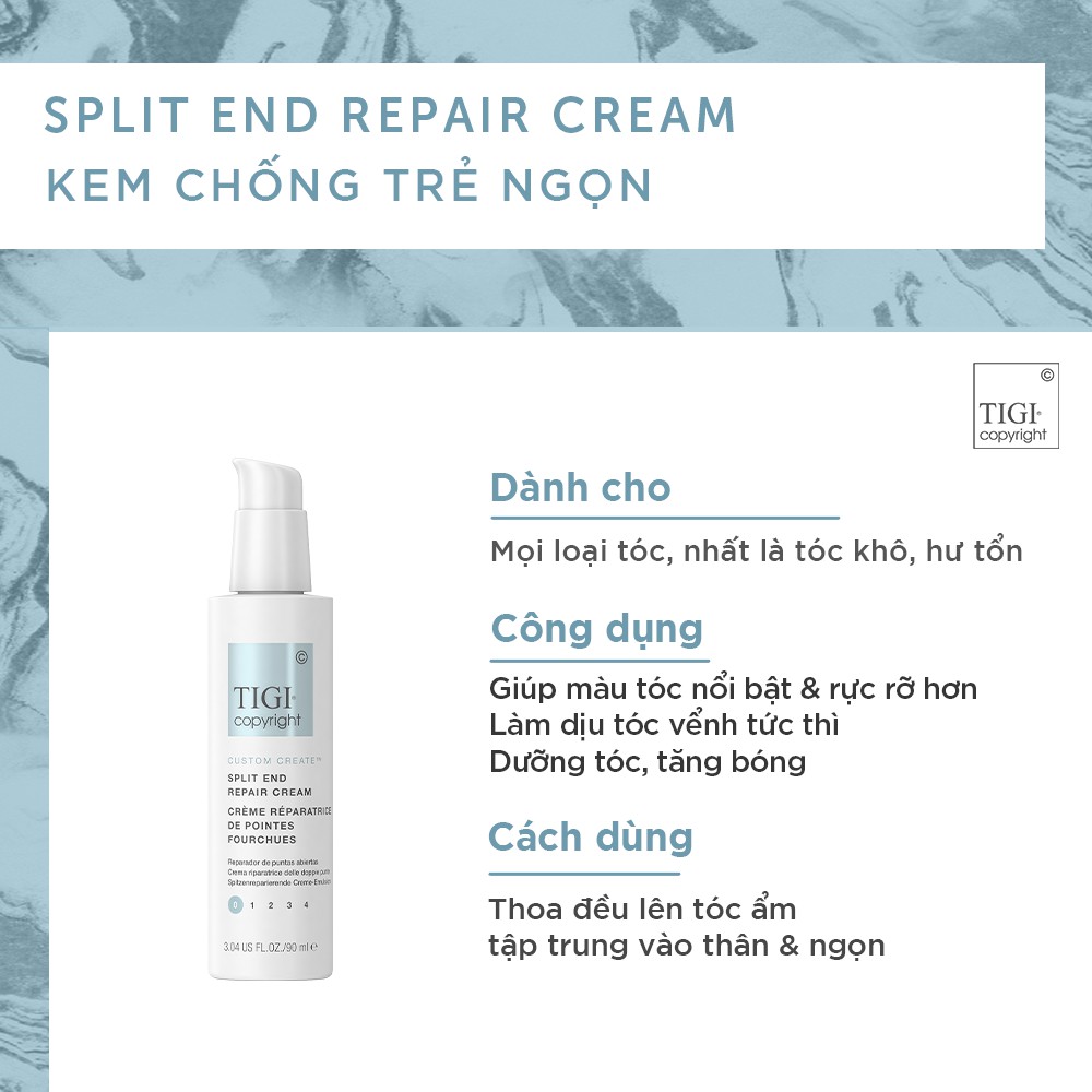 Kem chống chẻ ngọn Tigi Copyright Split End Repair Cream 90ml