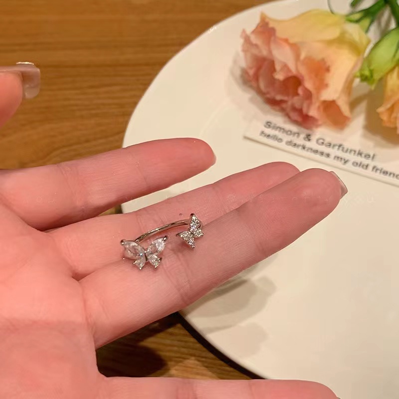 Nhẫn Bạc Hình Bướm Đính Đá Thời Trang Cho Nữ