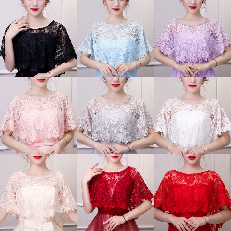 Áo Choàng Ren Mỏng Thời Trang Mùa Hè Dành Cho Cô Dâu