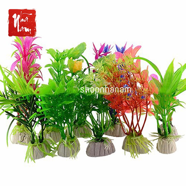 [Mua 10 tặng 1] Cây cỏ nhựa thuỷ sinh cây nhựa mini trang trí bể cá phụ kiện thiết bị bể cá cảnh quan bể cá