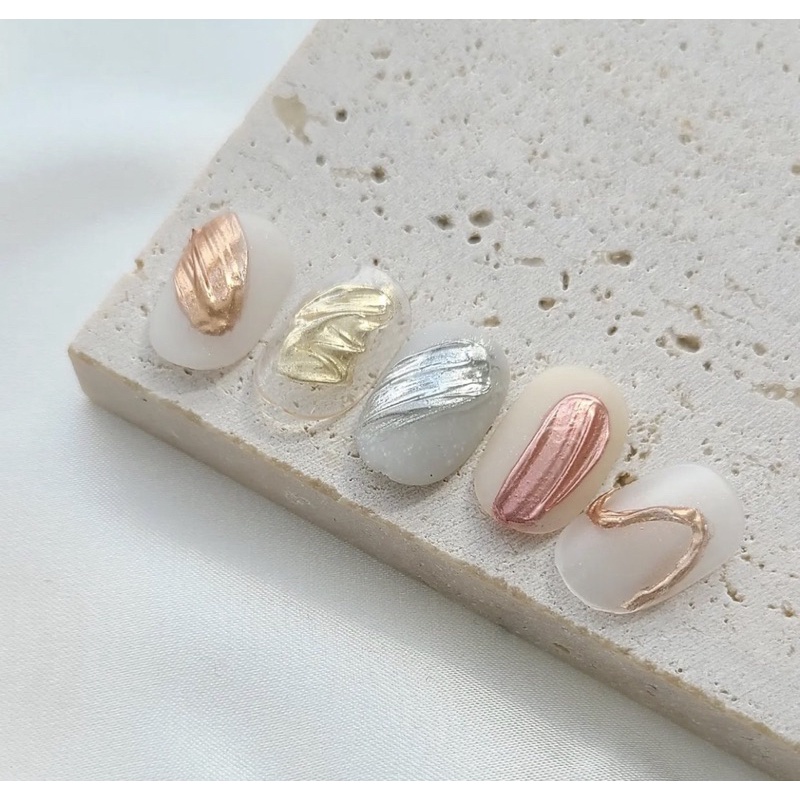 Set tráng gương nén tone pink gold