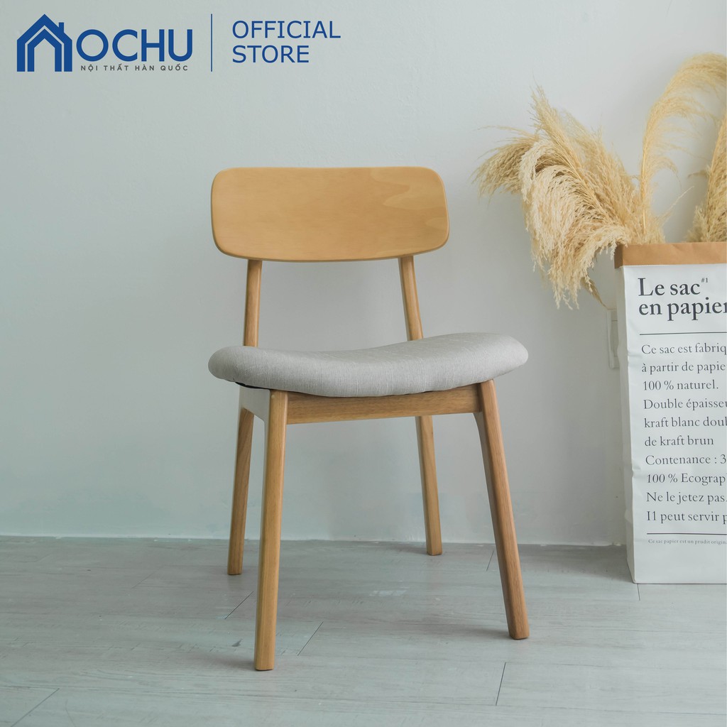 Ghế bàn ăn chân gỗ OCHU đệm vải IAMAR CHAIR-S Nội thất phòng bếp