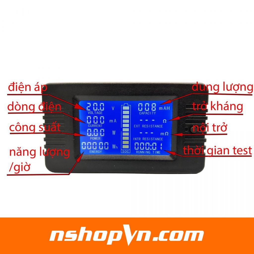 Đồng hồ đo dung lượng pin, điện áp, dòng điện, công suất DC PZEM-015 100A