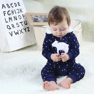 XẢ Bộ Body Mũ Lót Lông Cho Bé Trai