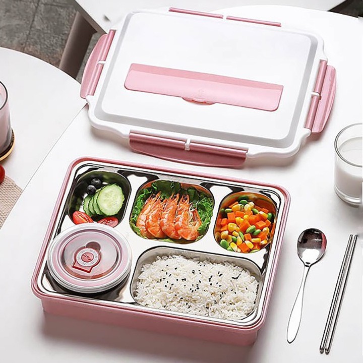 Hộp Cơm Văn Phòng 5 Ngăn Inox 304 Cao Cấp