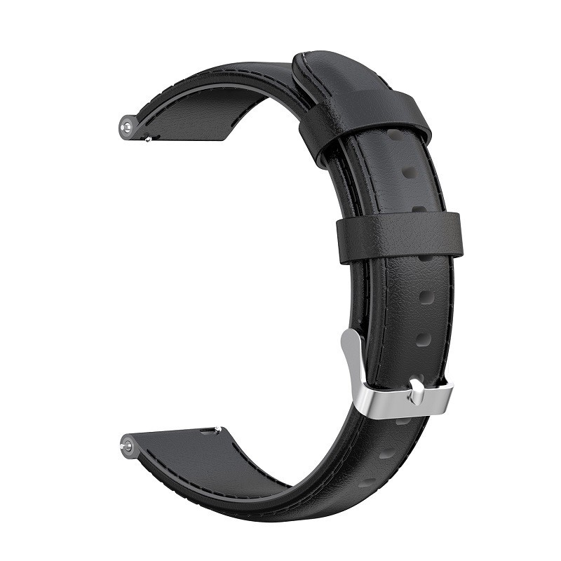 Dây Đeo Bằng Da Màu Đen Cho Đồng Hồ Thông Minh Garmin Forerunner245 / 645 / Vivoactive 3