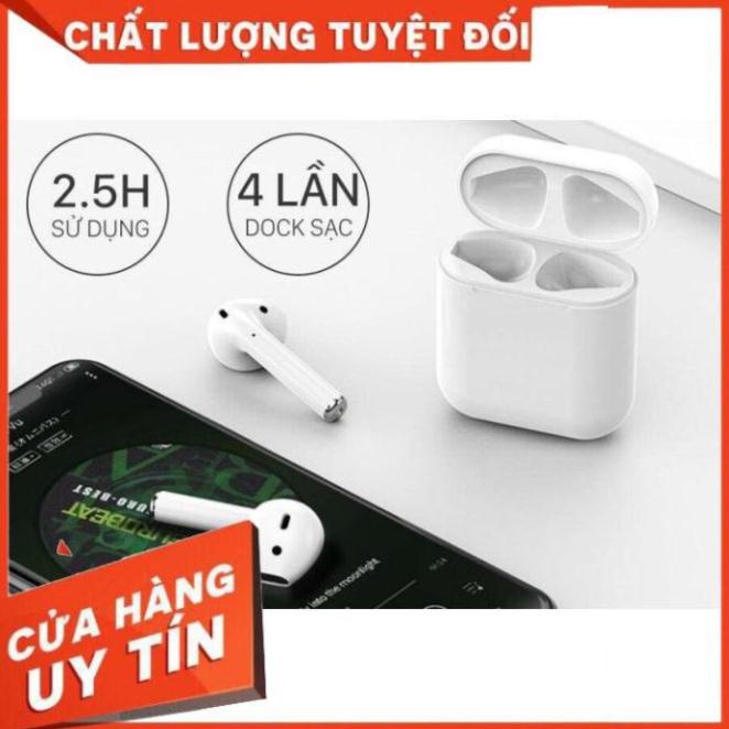 Tai nghe Bluetooth i12 TWS 5.0 tai nghe i12 không dây bản Quốc tế âm thanh chuẩn HIFI dùng cho IOS Android