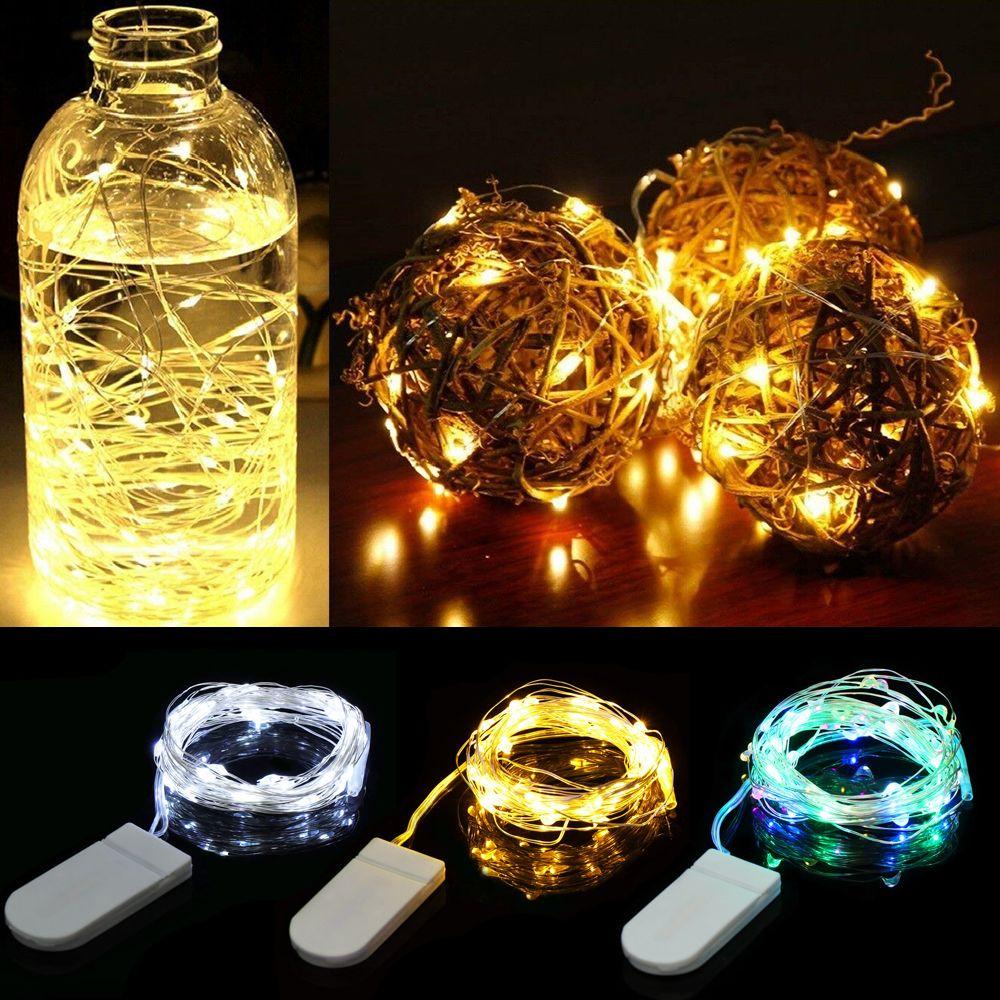 Dây Đèn LED 10 / 20 / 30 Bóng Trang Trí Giáng Sinh Chạy Pin Mới