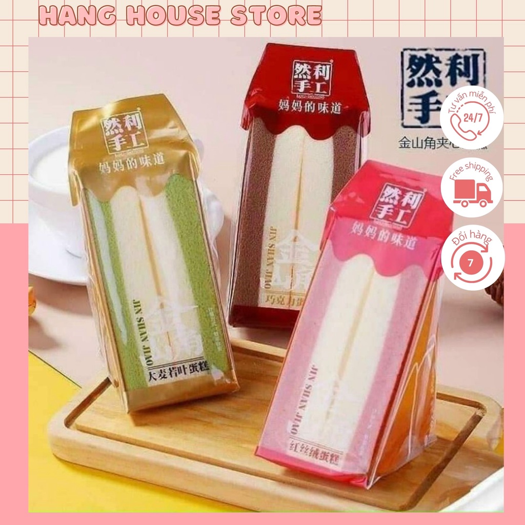 Combo 1 kg mix vị bánh bông lan tam giác Đài Loan.