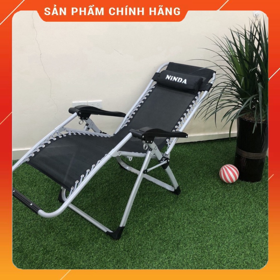 Ghế xếp thư giãn cao cấp NINDA G830 - Khung thép sơn tĩnh điện - Bảo hành 2 năm