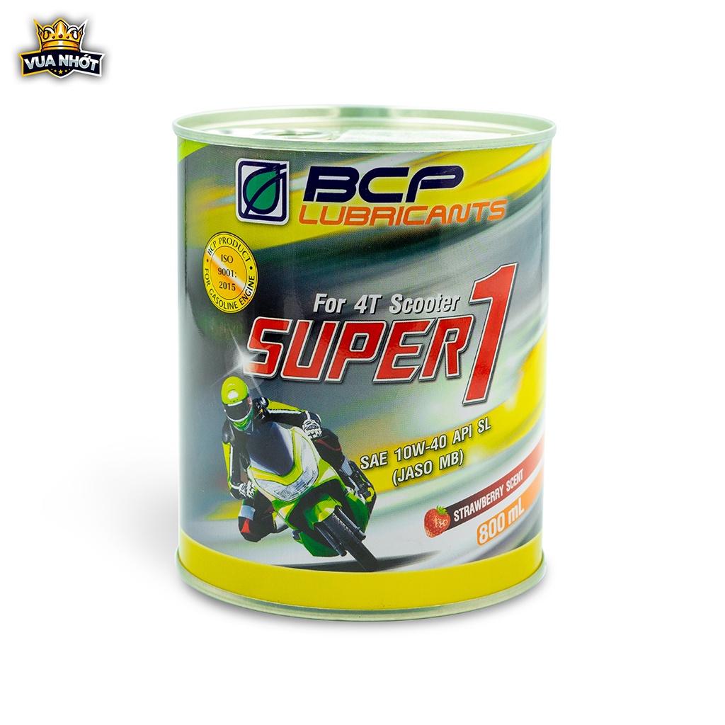 Combo 2 Lon Nhớt Xe Tay Ga BCP 10W40, SL, 0.8 Lít Tặng 1 Lon Vệ Sinh Kim Phun Buồng Đốt Xe Máy S-Ultra 60mL
