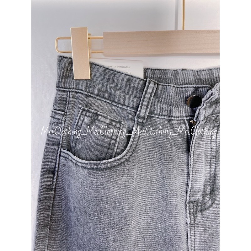 QUẦN JEANS BAGGY ĐEN RÁCH GỐI - FORM CHUẨN