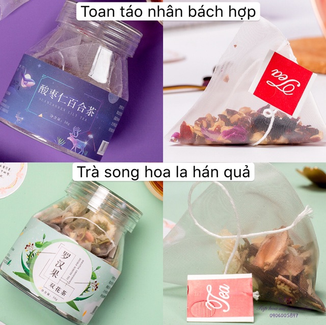 Trà hoa túi lọc hoa hồng hoa cúc hoa nhài táo tàu | BigBuy360 - bigbuy360.vn