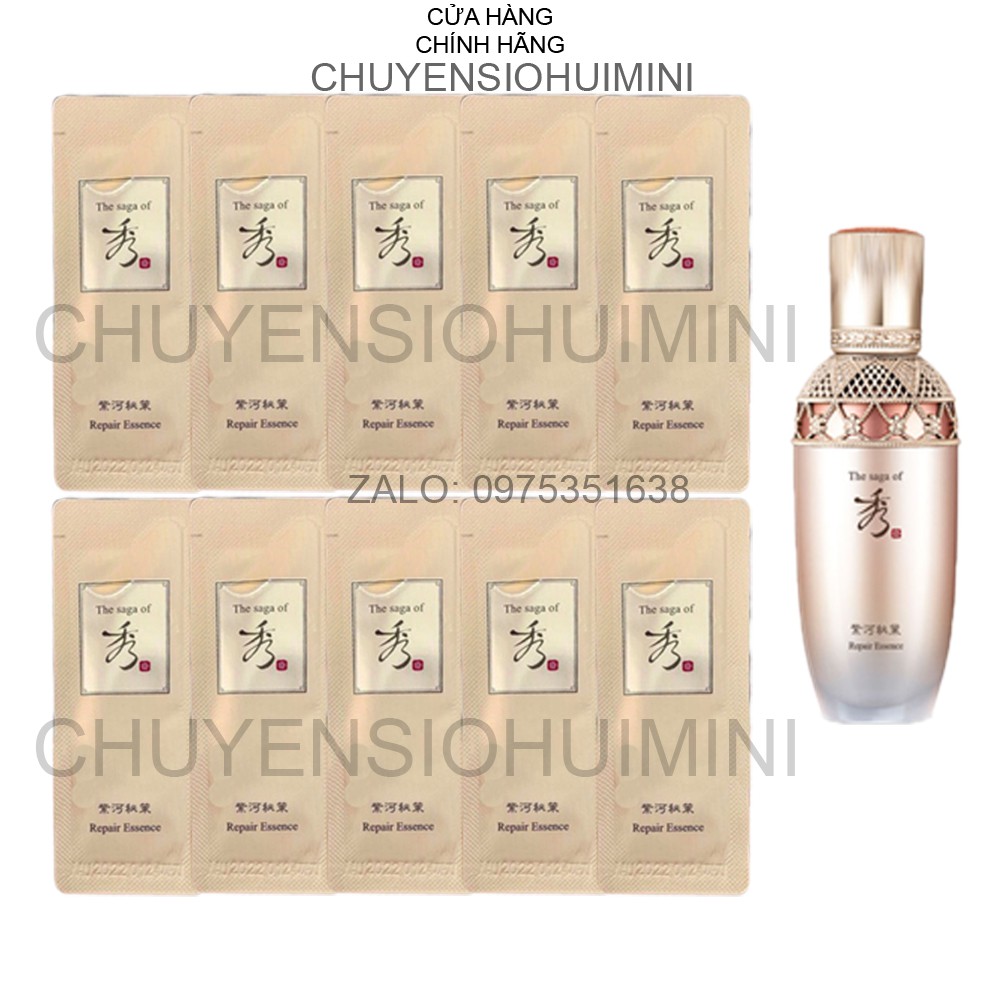 [Mới] Gói Sample Tinh Chất Tái Sinh Da, Chống Lão Hóa, Dưỡng Da Trắng Mịn Hồng Hào – Repair Essence The Saga Of Xiu 1Ml