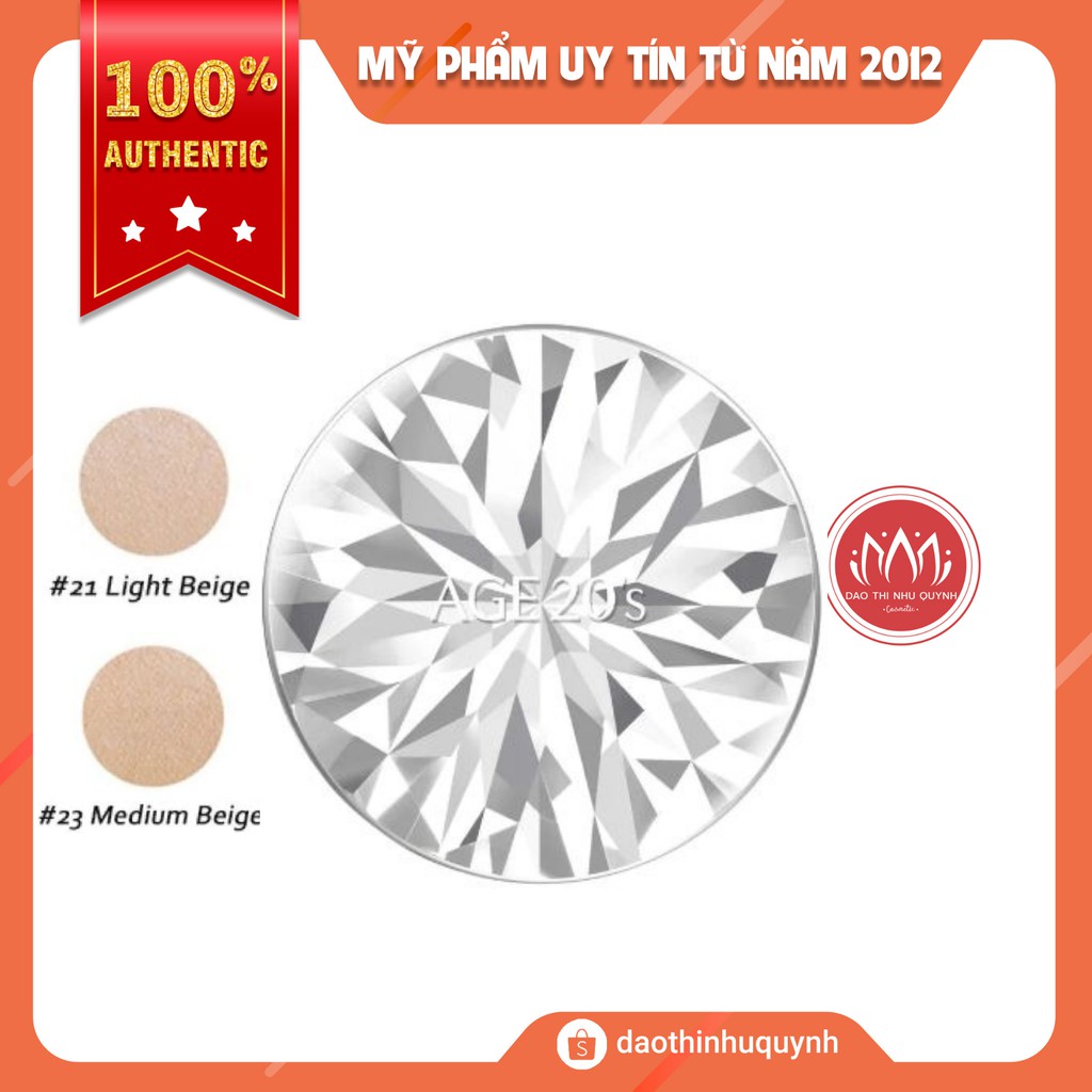 PHẤN NỀN KIM CƯƠNG AGE 20 S ESSENCE COVER PACT DIAMOND WHITE SPF 50+PA +++