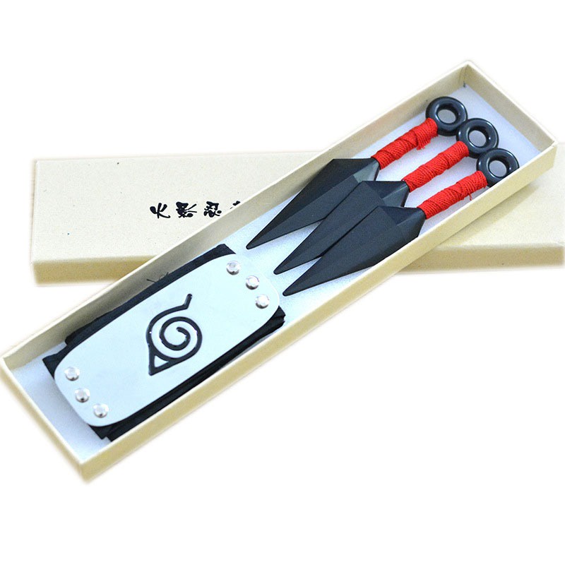Đạo cụ vũ khí hóa trang hoạt hình Naruto Hokage Ninja Kakashi Akatsuki Kunai Shuriken quà tặng Halloween