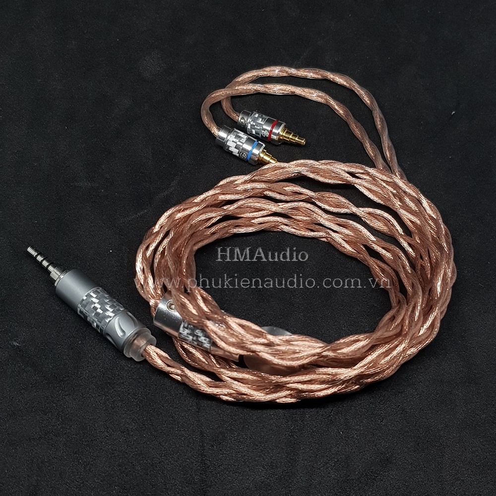 Dây tai nghe đồng 7NOCC Litz 23AWG 1.25mm tết 4 - Sennheiser IE40 Pro