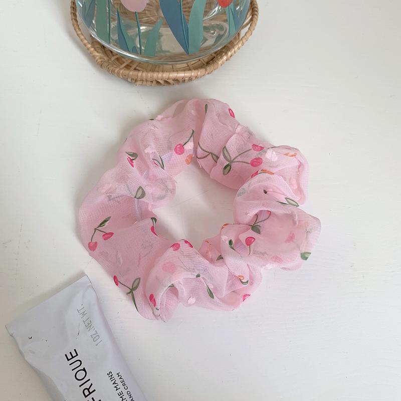 Scrunchies Hoa Nhí Cột Tóc Đồ Buộc Tóc Chun Vải Voan Mẫu Mới Nhất