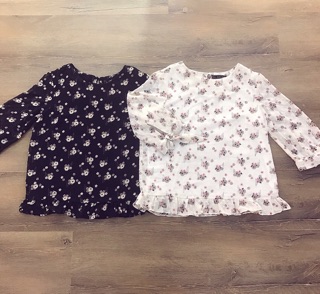 Áo peplum hoa
