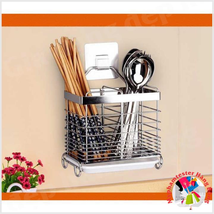 Giá thìa đũa inox dán tường siêu chắc