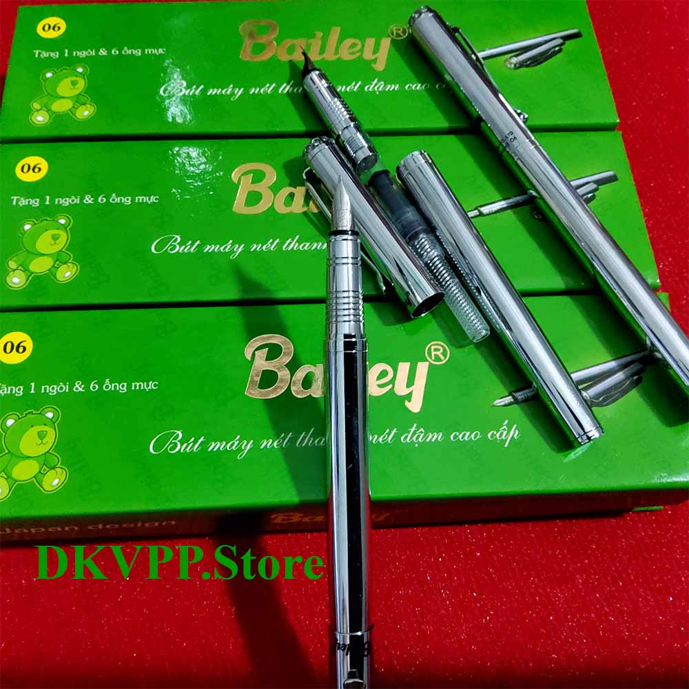 Bút máy cao cấp nét thanh nét đậm Bailey AL06 Kim Cương - DKVPP.Store với ngòi siêu bền Chuyên luyện và Thi viết chữ đẹp
