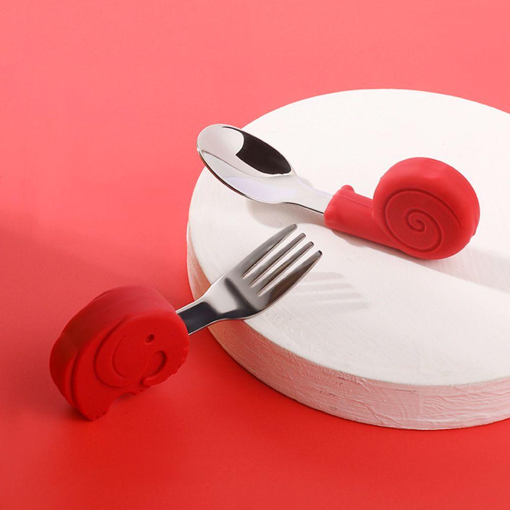 Bộ Muỗng Nĩa Silicone 1 Món Cho Bé Tập Ăn