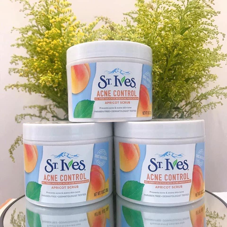 Tẩy tế bào chết toàn thân St.Ives Acne Control Apricot Scrub 283g USA