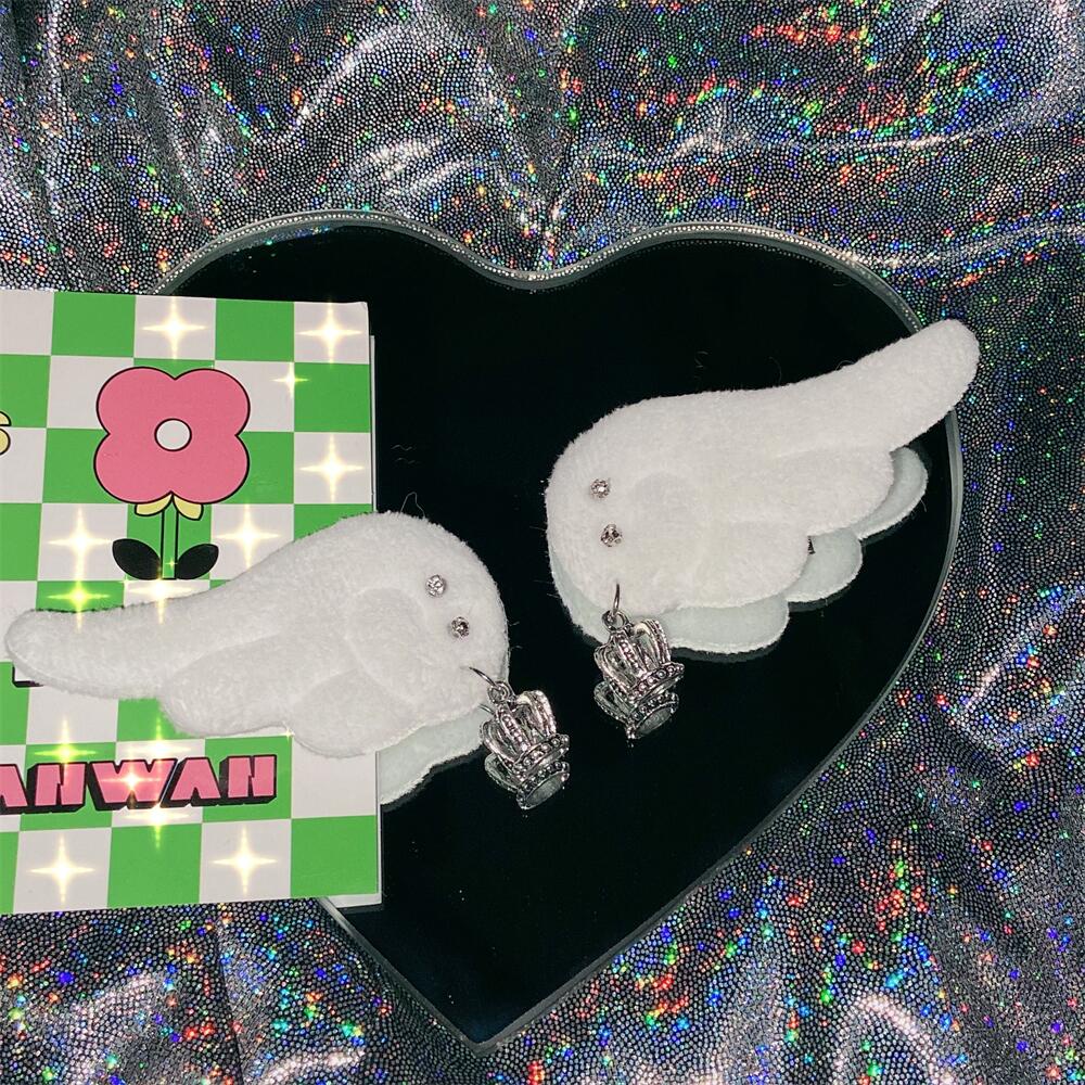 Kẹp Tóc Hình Cánh Thiên Thần Đính Đá Phong Cách Harajuku