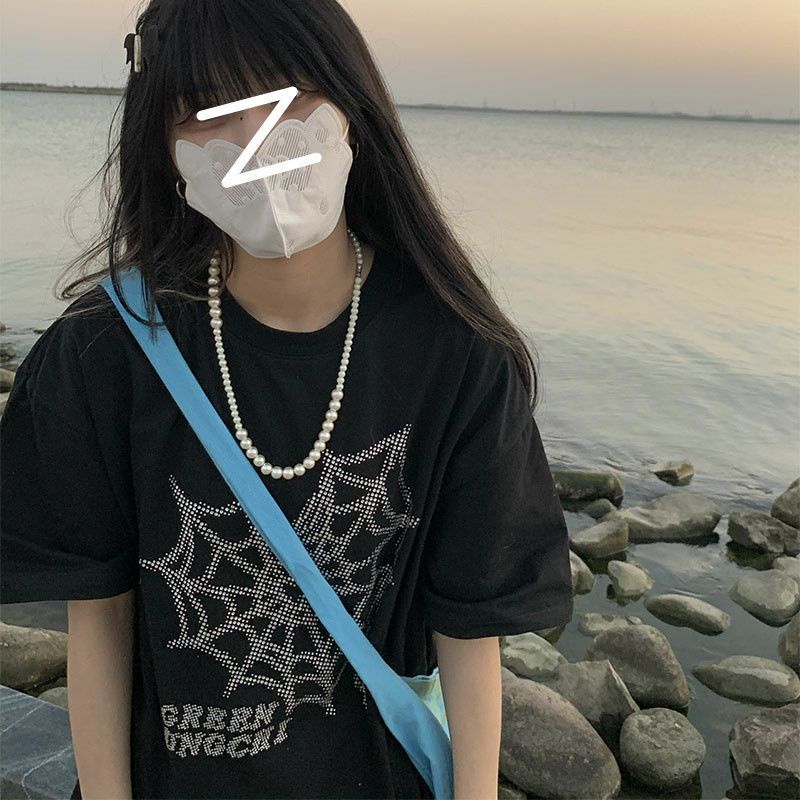 Áo Thun Tay Lỡ 100% Cotton Form Rộng Unisex Ulzzang Lưới Nhện